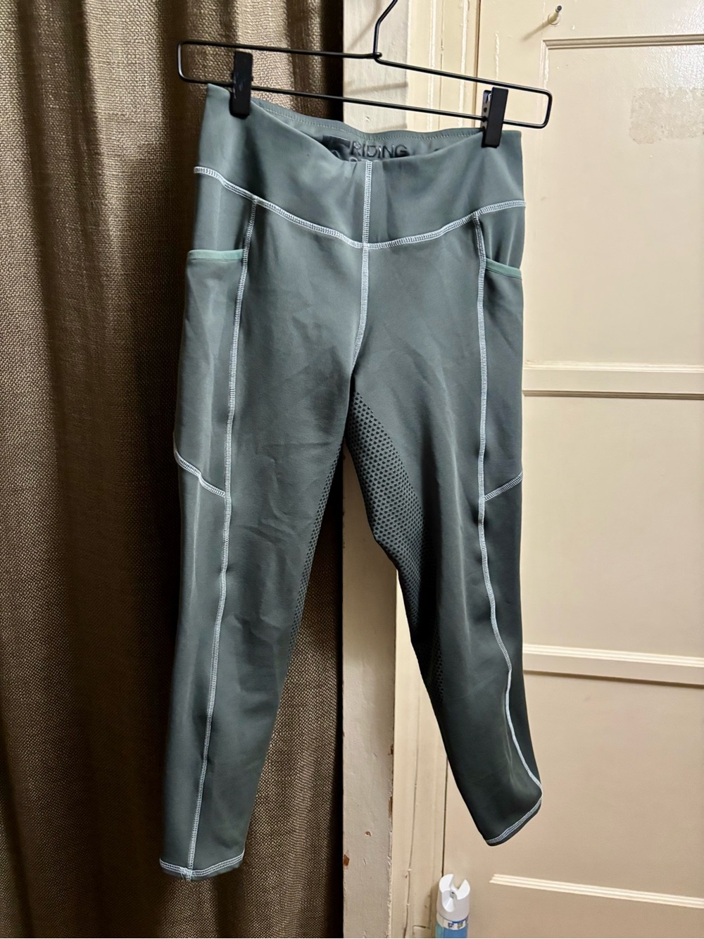 Riding Sport by Dover Saddlery Active Riding Tights in Dark Charcoal, very good